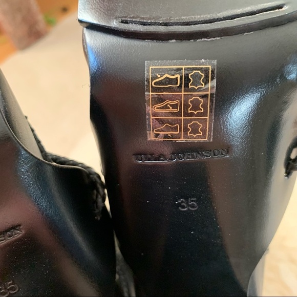 Ulla Johnson Atlas Moccasin Raven Black Bohemian Wrap Braided Knee Boots 5 - Picture 16 of 16